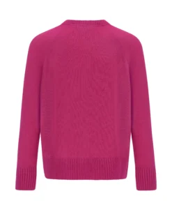 East Ember Cashmere Crew Neck Cardigan Pink