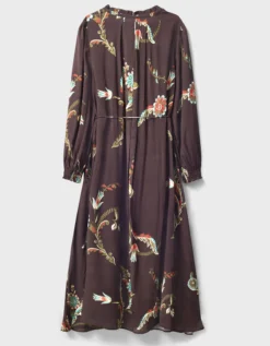 East Jeanie Botanical Print Maxi Dress Grey