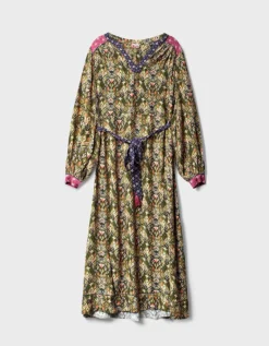 East Kiku Ikat Printed Dress Green