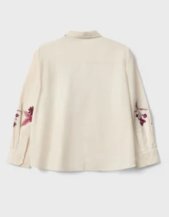 East Liya Embroidered Shirt Camel