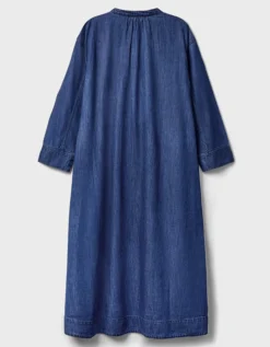 East Reyna Denim Embroidered Dress Blue