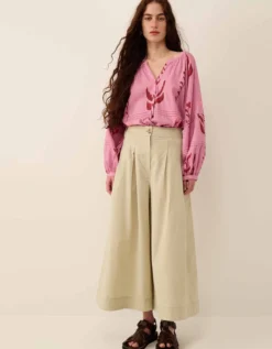 East Rosie Cotton Twill Trousers Green