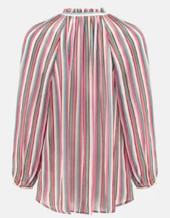 East Shania Sheer Stripe Blouse Multi