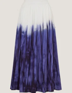 Elise Ombré Dip Dye Midi Skirt Blue