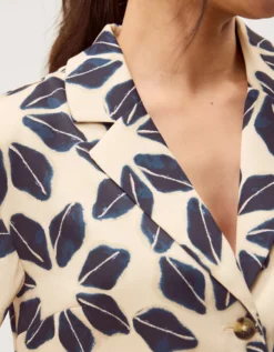 Ellison Floral Print Shirt Blue