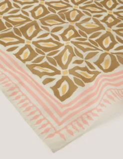 Elma Print Square Cotton Scarf
