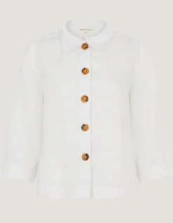 Emelia Linen Shirt Ivory