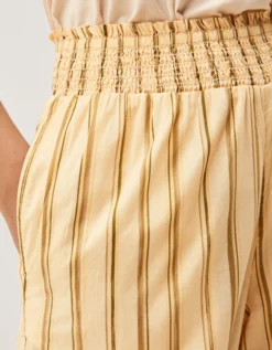 Eve Stripe Balloon Trousers Ivory