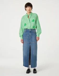 Fabienne Chapot Alex Lime Stripe Shirt Green