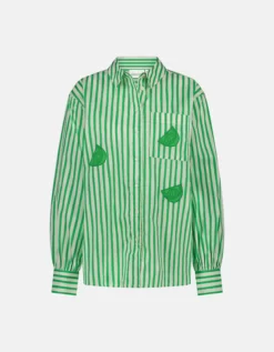 Fabienne Chapot Alex Lime Stripe Shirt Green