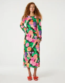 Fabienne Chapot Emile Fruit Print Midi Dress Multi