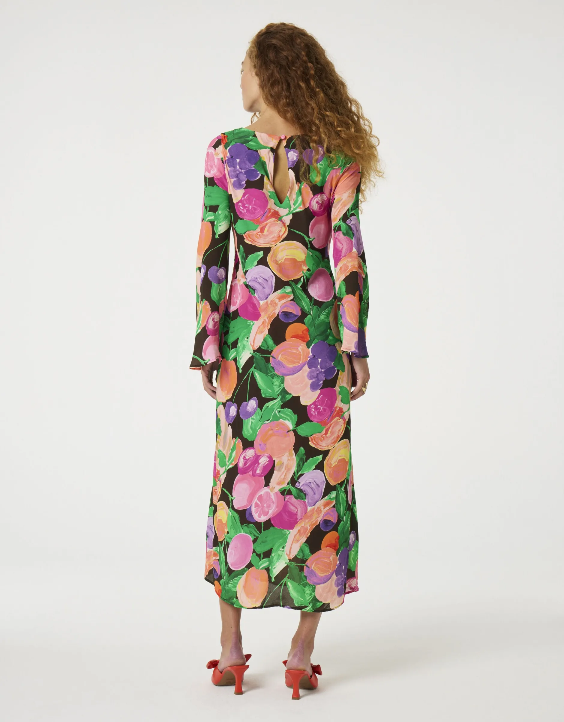 Fabienne Chapot Emile Fruit Print Midi Dress Multi
