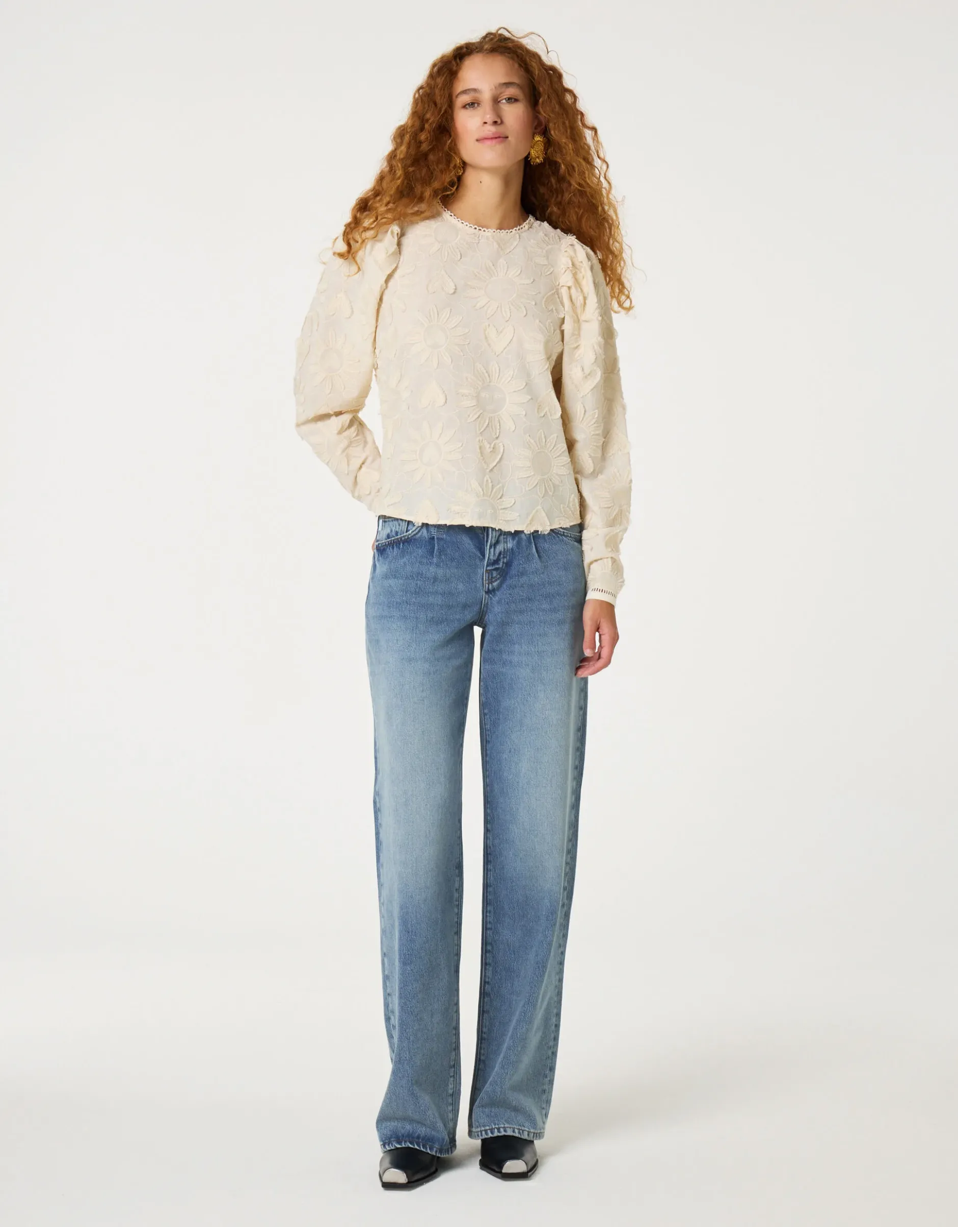 Fabienne Chapot Ida Embroidered Top White