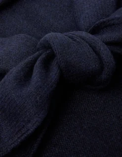 Fae Knitted Triangle Scarf Blue