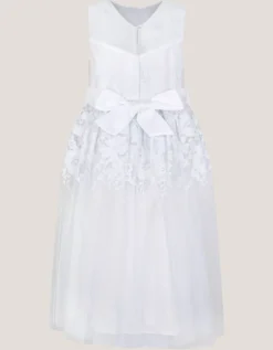 Felicity Floral Embroidered Communion Dress White