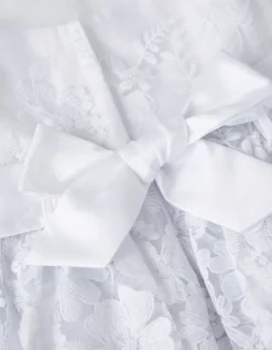 Felicity Floral Embroidered Communion Dress White