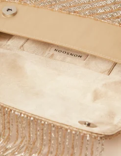 Fern Beaded Tassel Shoulder Bag