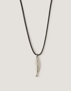 Fish Pendant Cord Necklace