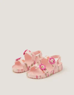 Floral EVA Buckle Sandals Ivory