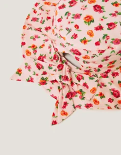 Floral Print Bow Bucket Hat Multi