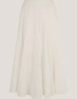 Ginny Tiered Maxi Skirt Ivory
