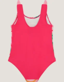 Giraffe Print Swimsuit Orange