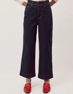 Hallie Regular Cropped Wide Leg Jeans Blue