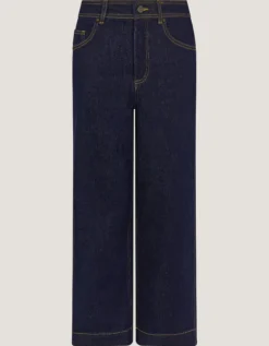 Hallie Regular Cropped Wide Leg Jeans Blue