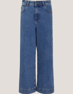 Hallie Regular Crop Wide Leg Jeans Blue