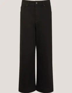 Hallie Regular Crop Wide Leg Jeans Black