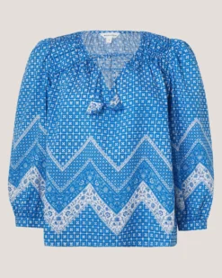 Iggy Floral Print Blouse Blue