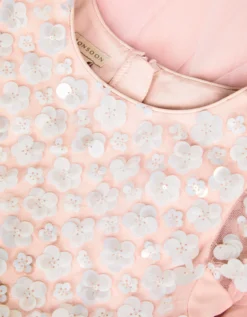 Inaya Floral Sequin Party Dress Pink