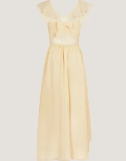 Indi Tie-Back Prom Dress Yellow