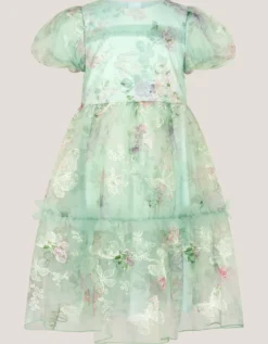 Joanna Butterfly Print Party Dress Multi