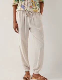 Judy Tapered Trousers Natural
