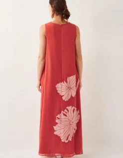 Kathleen Embroidered Maxi Dress Orange