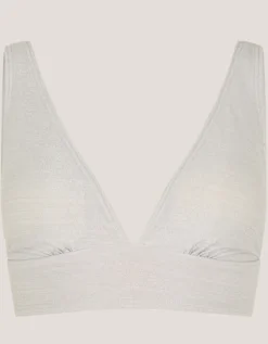 Kiki Glitter Triangle Bikini Top Silver