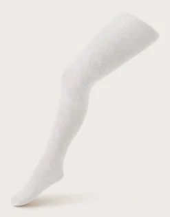 Lacy Butterfly Tights White