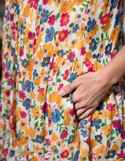 La Galeria Elefante Mediterranean Floral Maxi Dress Multi