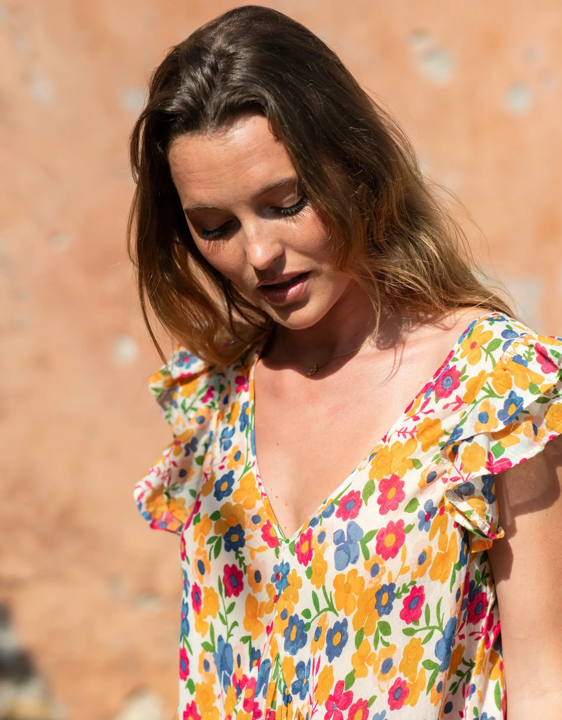 La Galeria Elefante Mediterranean Floral Maxi Dress Multi