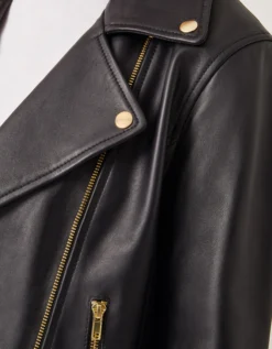 Leather Biker Jacket Black