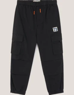 Lined Cargo Trousers Black