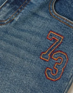 73 Logo Straight Leg Jeans Blue