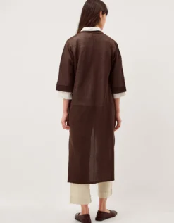 Lo Longline Cardigan Brown