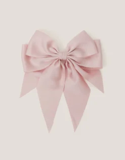 Long Tiered Satin Bow Hair Clip