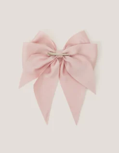 Long Tiered Satin Bow Hair Clip