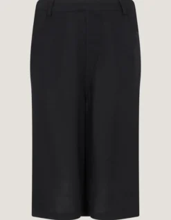 Lulu Linen Bermuda Shorts Black