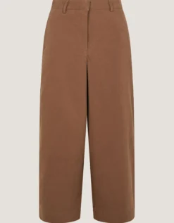 Luna Cropped Wide Leg Trousers Camel