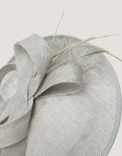 Lynelle Bow Disc Fascinator Silver