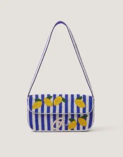 Lyra Lemon Beaded Bag